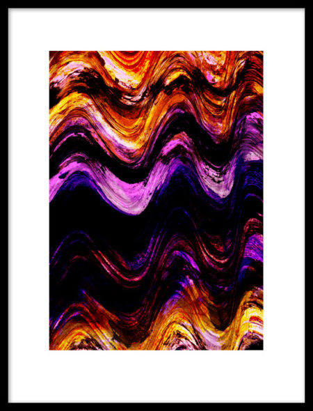 moonlight waves framed art print